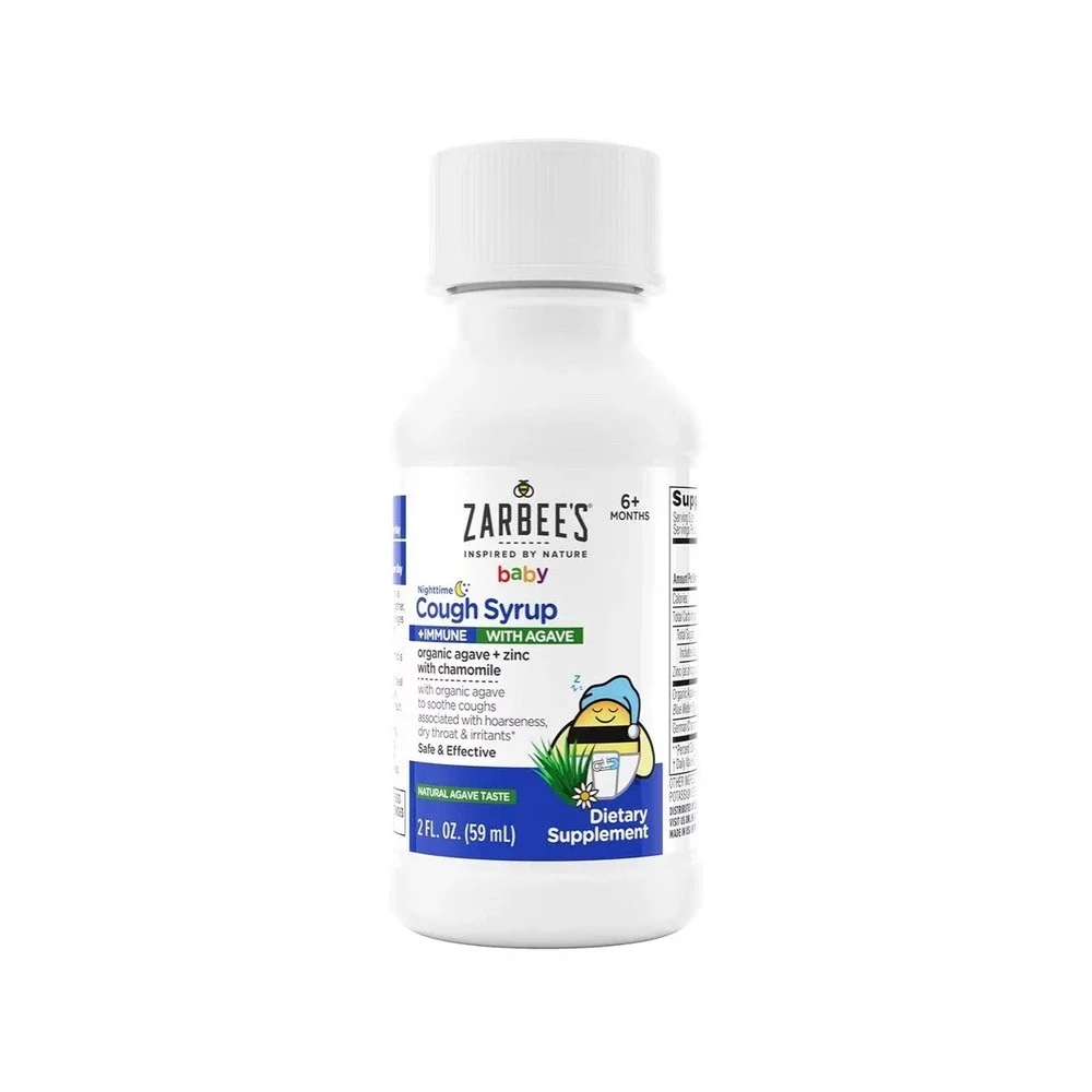 Zarbee's Baby Cough Syrup nighttime  Immune Support with agave‎ + zinc 2 fl oz